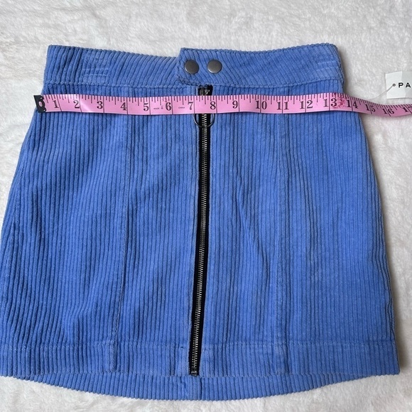 PACSUN PERIWINKLE BLUE CORDUROY FRONT ZIP SKIRT - Picture 8 of 8
